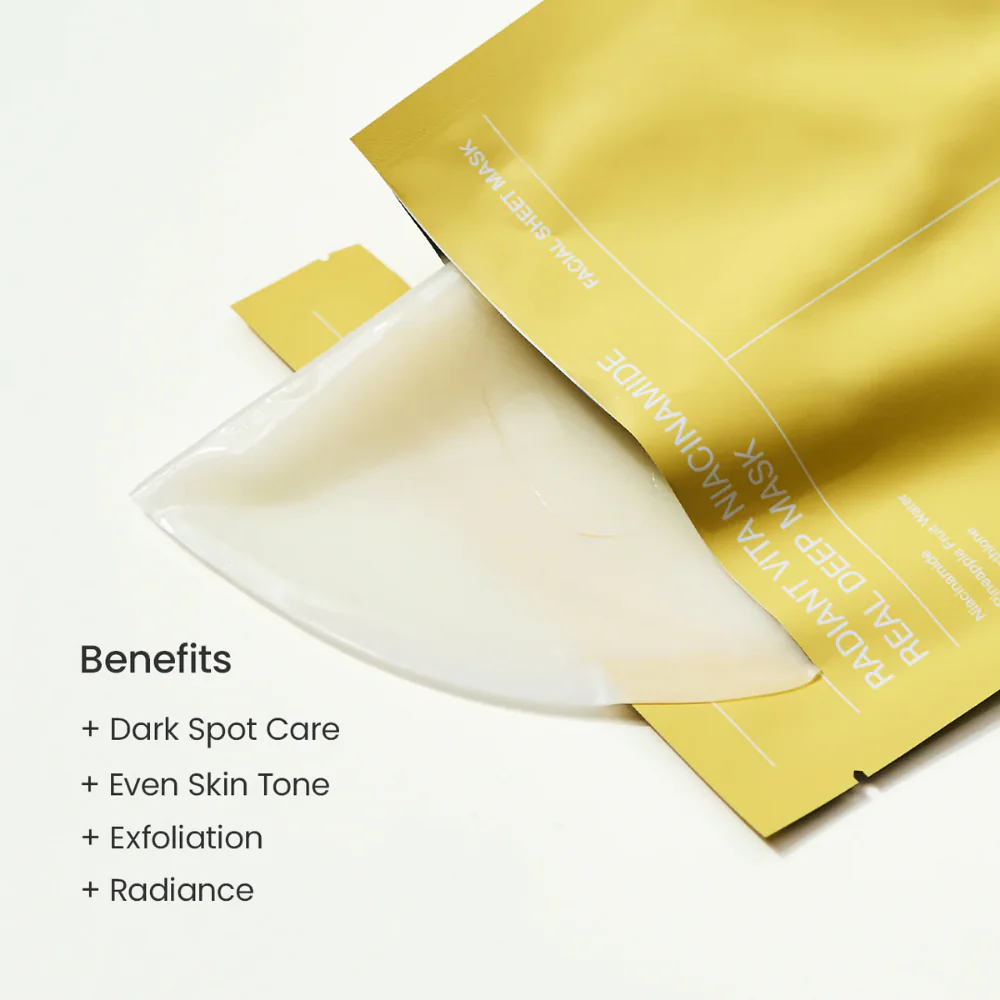 Biodance Radiant Vita Niacinamide Real Deep Mask Pack 4 x 34g - Image 4