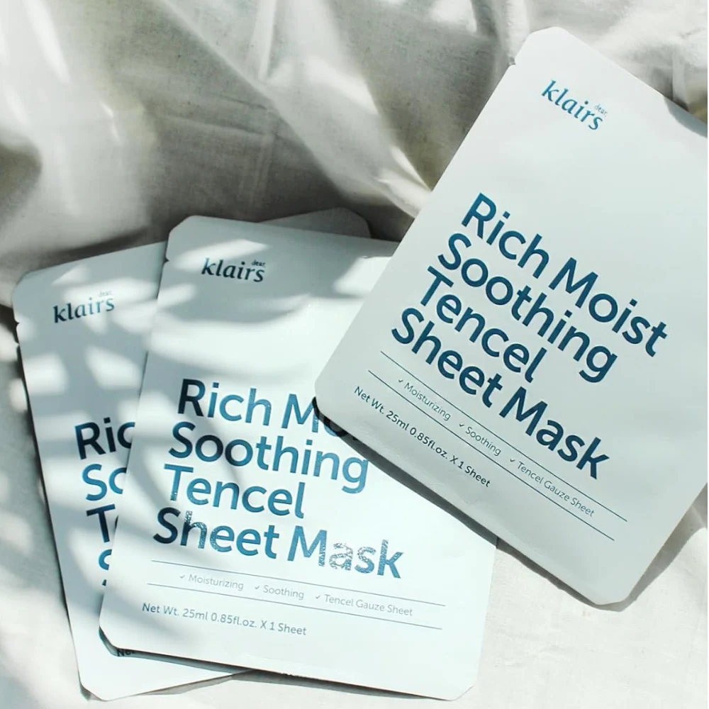Dear, Klairs Rich Moist Soothing Tencel Sheet Mask 25ml - Image 7