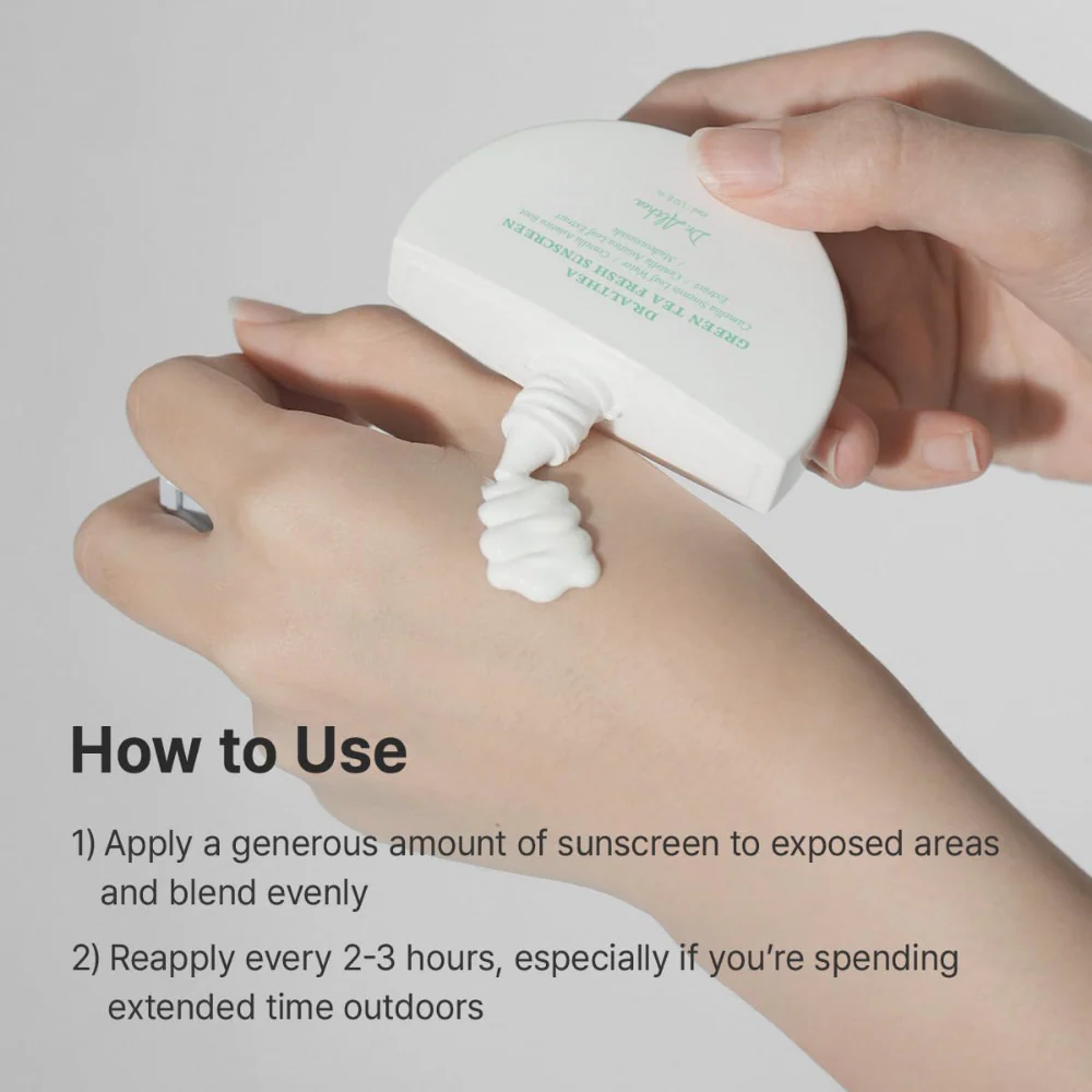 Dr. Althea Green Tea Fresh Sunscreen PA++++ SPF50+ 45ml - Image 6