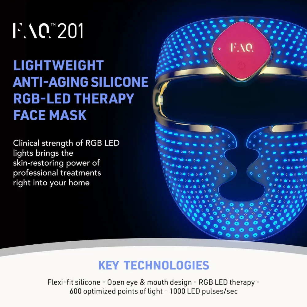 FOREO FAQ 201 Red Light Therapy Silicone LED Face Mask - Image 2