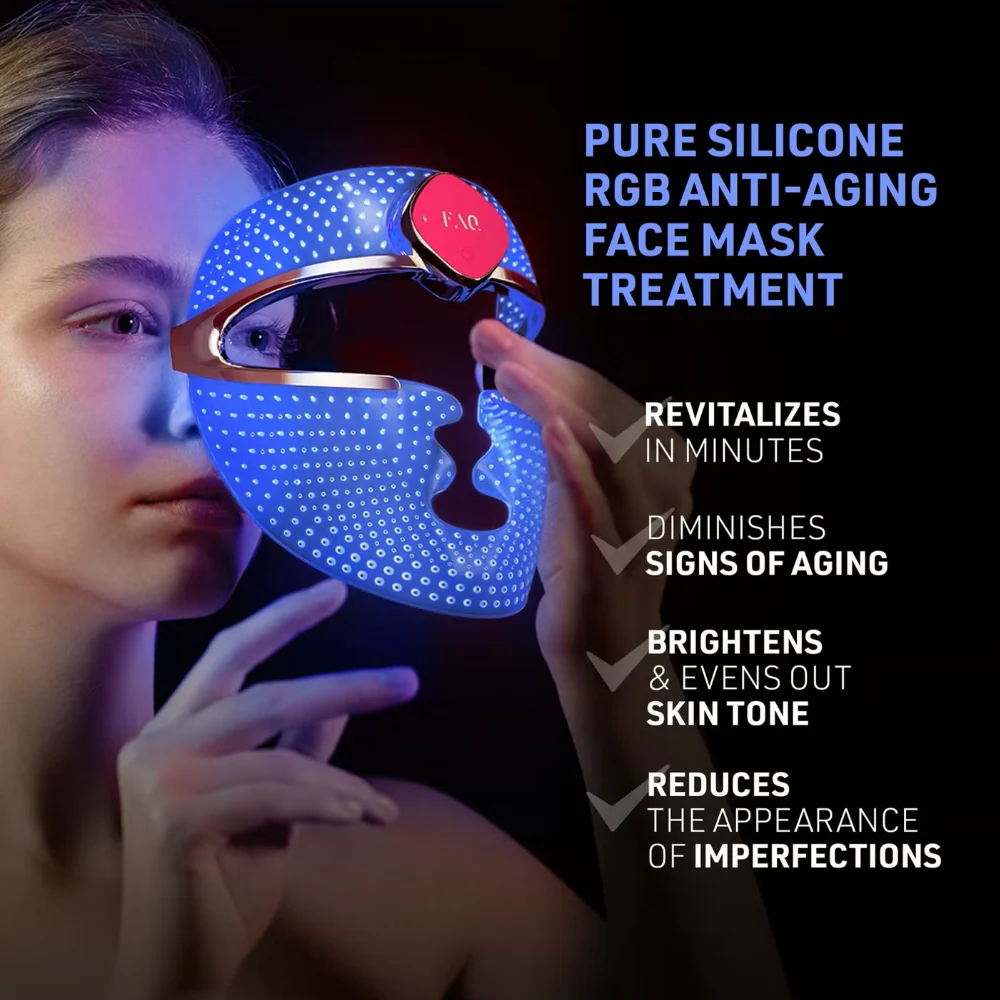 FOREO FAQ 201 Red Light Therapy Silicone LED Face Mask - Image 3