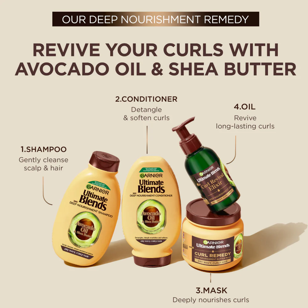 Garnier Ultimate Blends Avocado Oil & Shea Butter Deep Nourishment Shampoo 300ml - Image 7