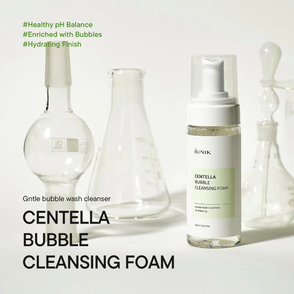IUNIK Centella Bubble Cleansing Foam 150ml - Image 3