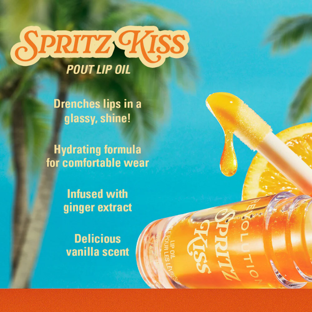 Makeup Revolution Pout Spritz Kiss Lip Oil Orange 4.5ml - Image 3