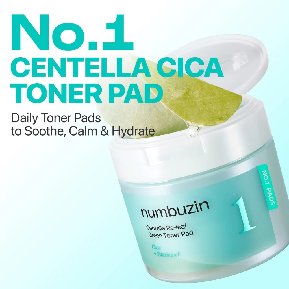Numbuzin No. 1 Centella Re-leaf Green Toner Pad 190ml - Image 3