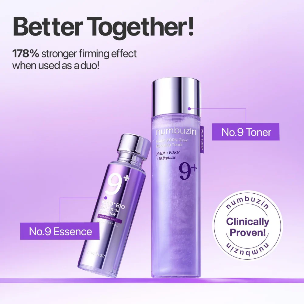 Numbuzin No. 9 NAD+ PDRN Glow Boosting Toner 150ml - Image 8