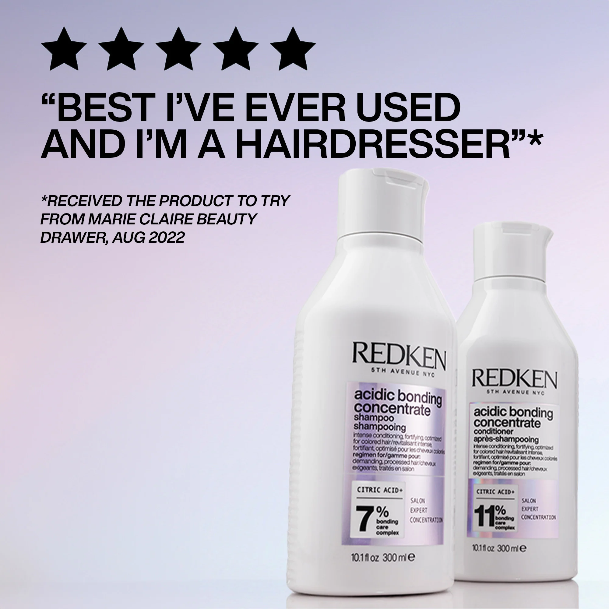 Redken Acidic Bonding Concentrate Shampoo 300ml, Conditioner 300ml & Treatment 150ml Trio - Image 10