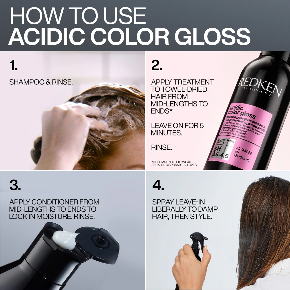 Redken Acidic Colour Gloss Gentle Cleansing Sulphate-Free Shampoo & Conditioner Twin 2 x 500ml - Image 3
