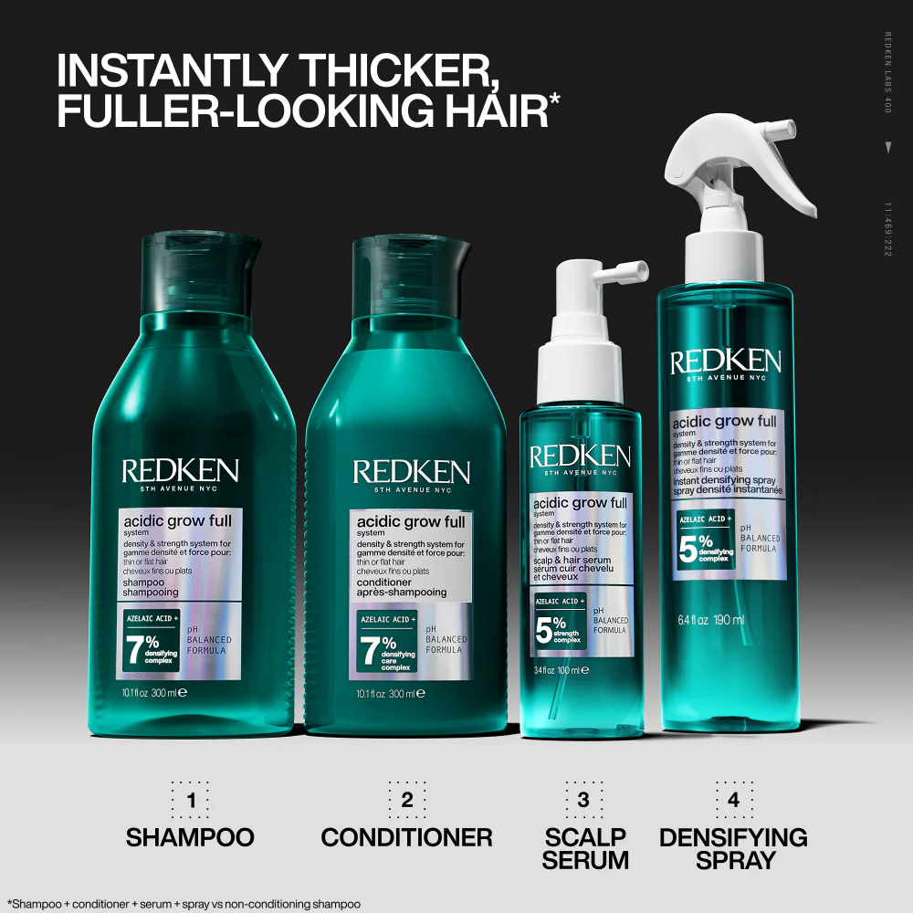 Redken Acidic Grow Full System Densifying Shampoo & Conditioner Twin 2 x 300ml - Image 7