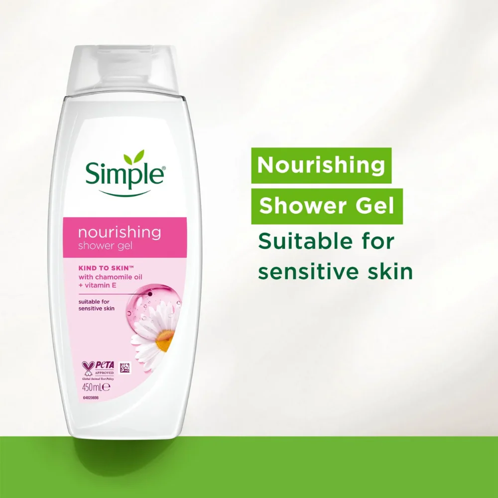 Simple Kind To Skin Nourishing Shower Cream 450ml - Image 3