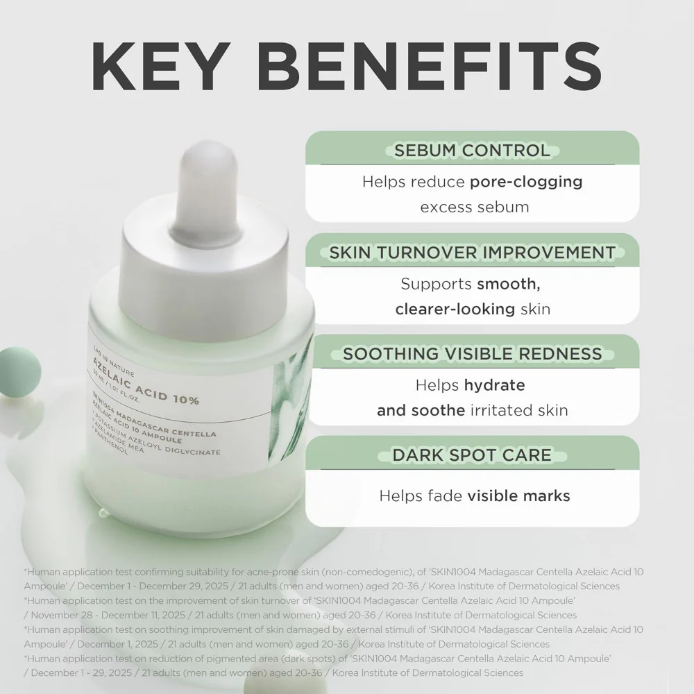 Skin1004 Madagascar Centella Lab In Nature Azelaic Acid 10% Ampoule 30ml - Image 4