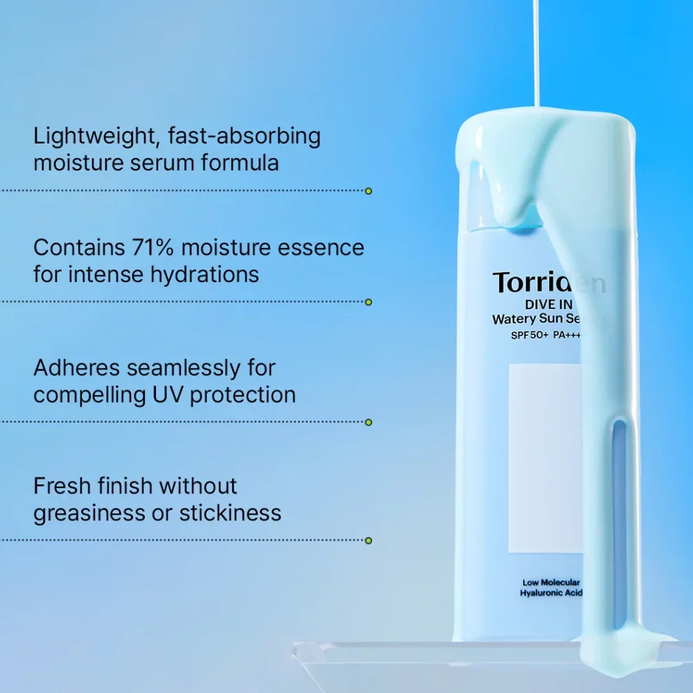 Torriden Dive-In Low Molecular Hyaluronic Watery Sun Serum PA++++ SPF50+ 50ml - Image 4