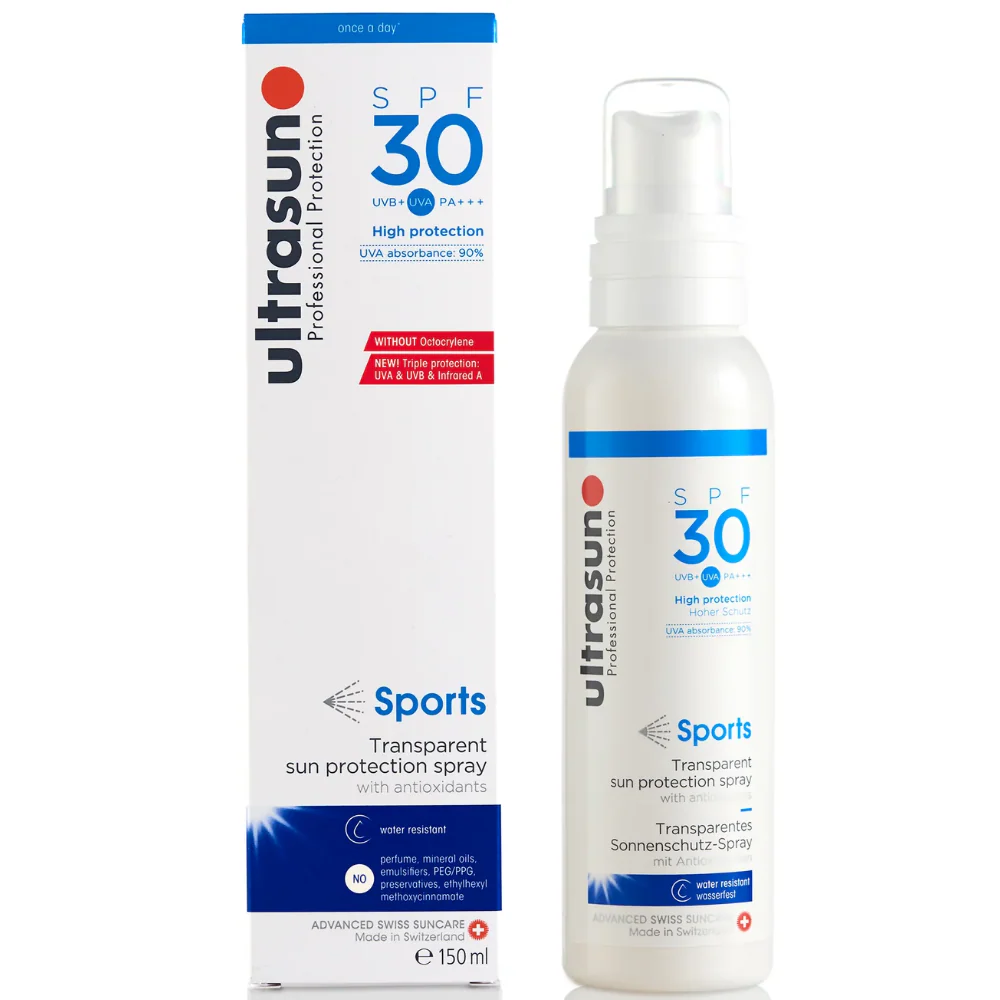 Ultrasun Sports Transparent Sun Protection Spray PA+++ SPF30 150ml - Image 2