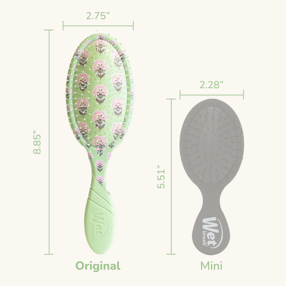 Wet Brush Pro Detangler Brush Petal Perfect Green Garden - Image 5