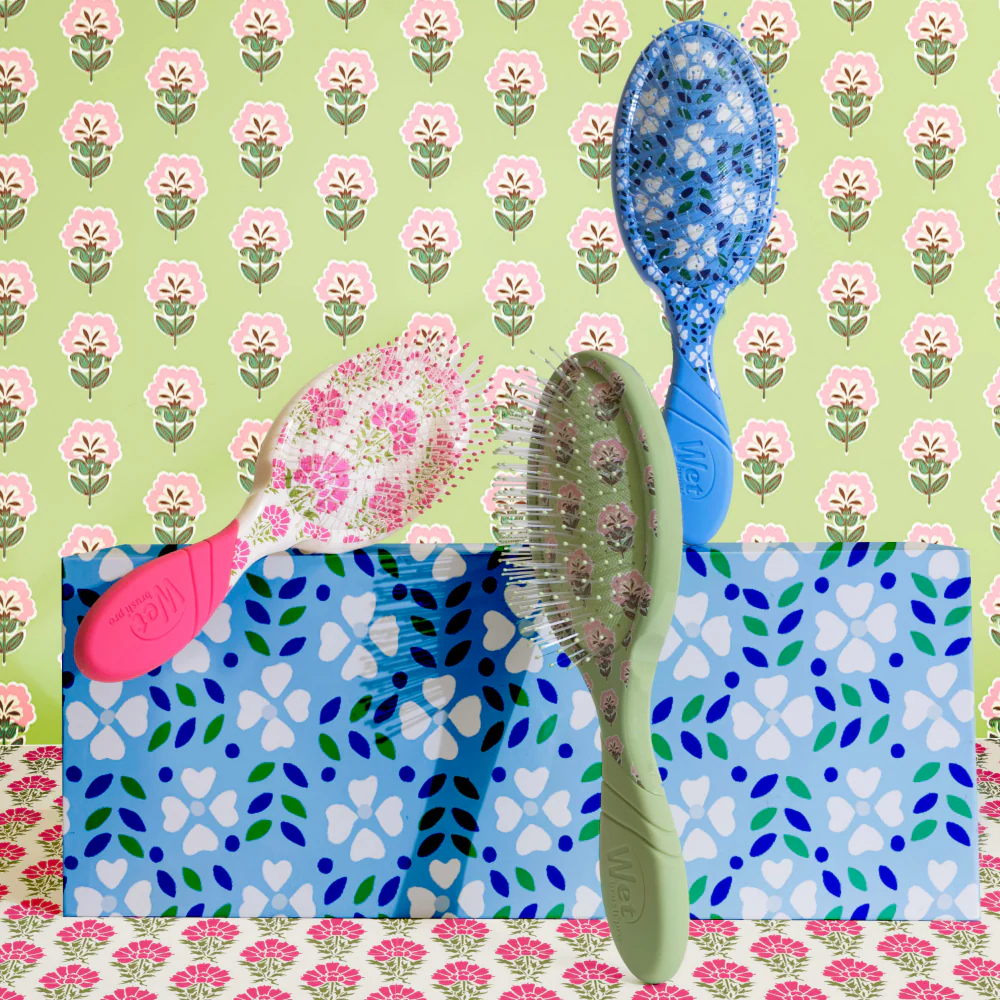 Wet Brush Pro Detangler Brush Petal Perfect Green Garden - Image 7