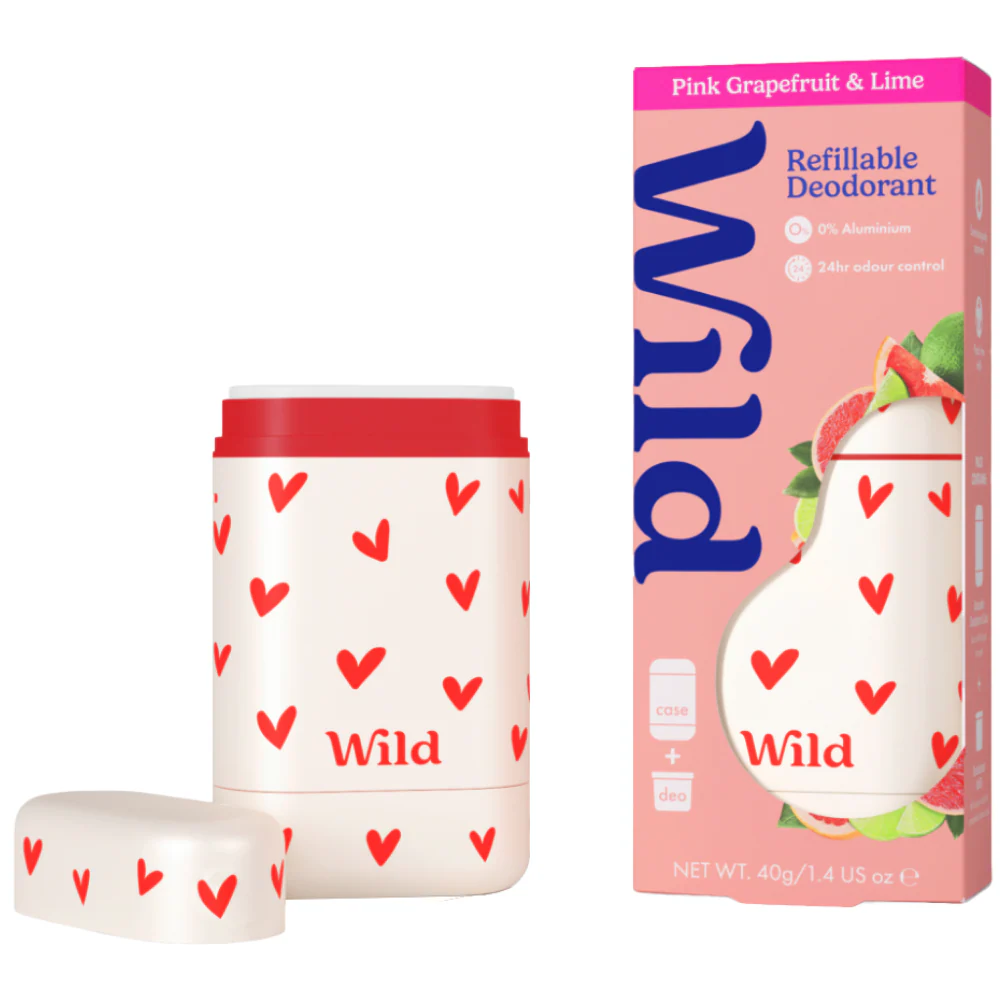 Wild Love Heart Case + Pink Grapefruit & Lime Deodorant Roll-On Starter Pack