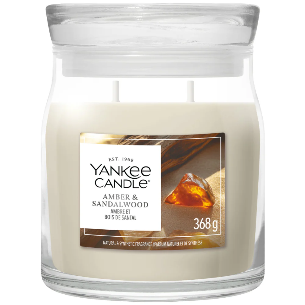 Yankee Candle Amber & Sandalwood Medium Signature Jar Candle