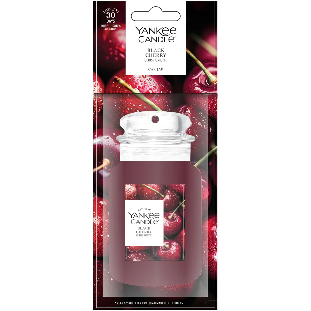Yankee Candle Black Cherry Paper Car Jar Air Freshener