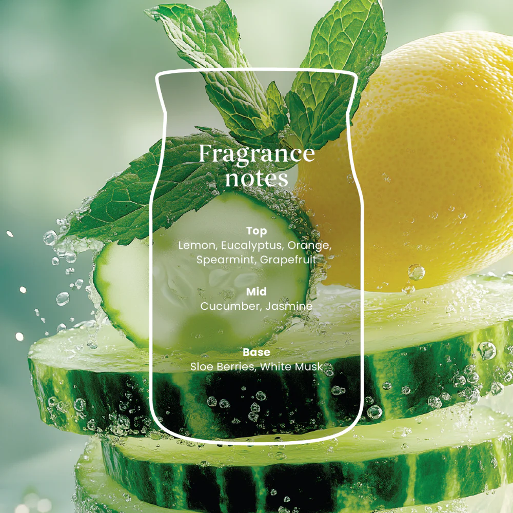 Yankee Candle Cucumber Mint Cooler Large Signature Jar Candle - Image 3