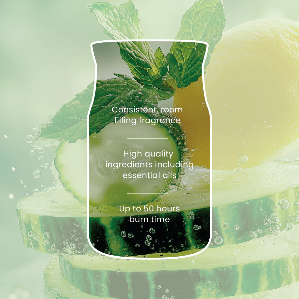 Yankee Candle Cucumber Mint Cooler Large Signature Jar Candle - Image 4