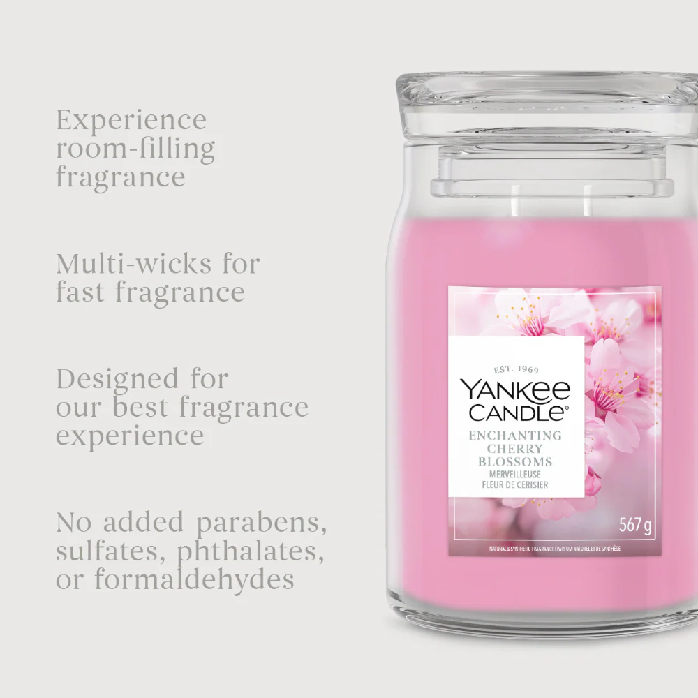 Yankee Candle Enchanting Cherry Blossom Large Signature Jar Candle - Image 5