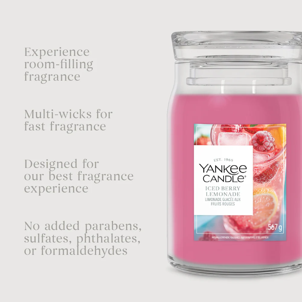 Yankee Candle Iced Berry Lemonade Large Signature Jar Candle - Image 5