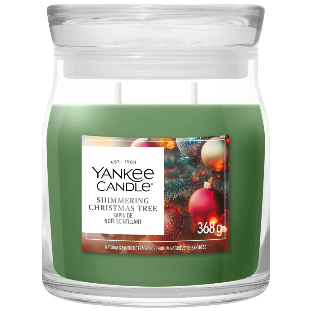Yankee Candle Shimmering Christmas Tree Medium Signature Jar Candle